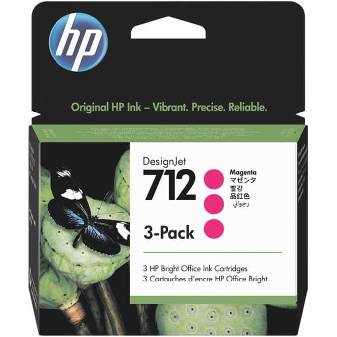 HP 712 3-pack magenta (Origineel Hoge Capaciteit)
