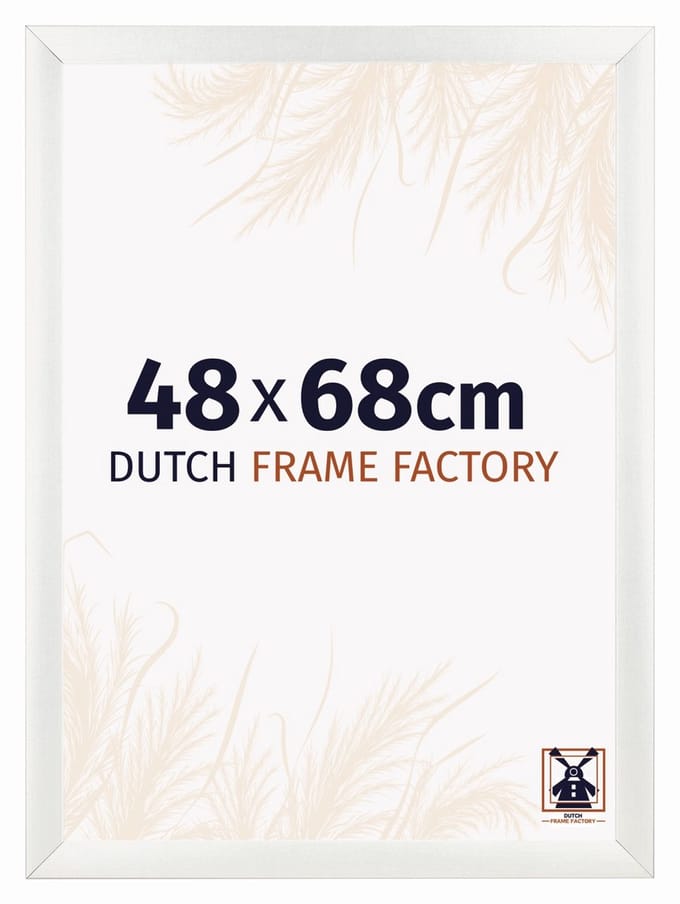 Fotolijst 48x68 cm - MDF - Wit Geveegd - Praag