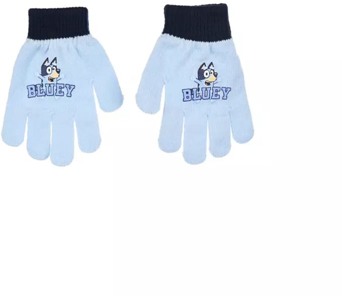 Bluey Handschoenen Kinderen – Lichtblauw met Bluey Afbeelding – 3-6 Jaar