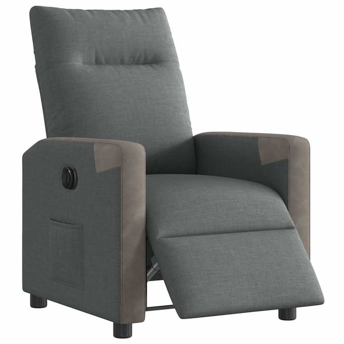 vidaXL - Fauteuil - elektrisch - verstelbaar - stof - donkergrijs