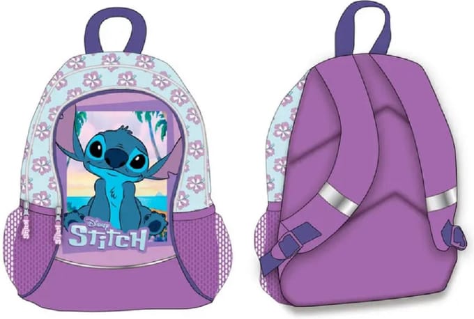 Stitch - Rugzak - 40cm - 2 vakken - Paars