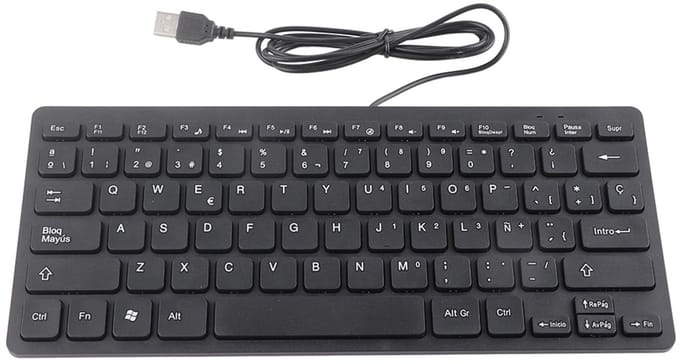 Dailygoods - Mini Draagbare Spaanse Toetsenbord USB-interface 78 Toetsen