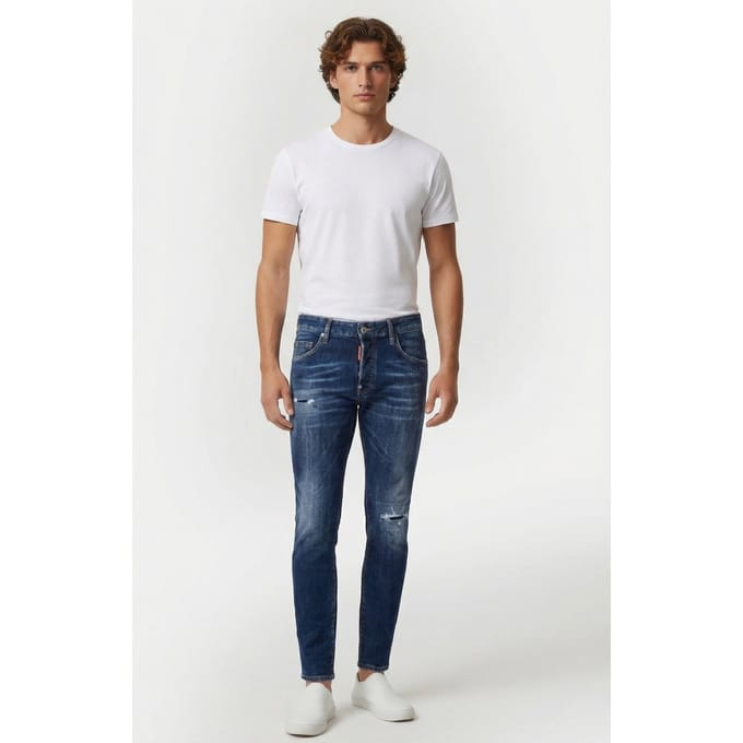 Dsquared2 Jeans 5 Pockets Blue Größe: W48 | Skinny Pants Outlet | Herren | Blau