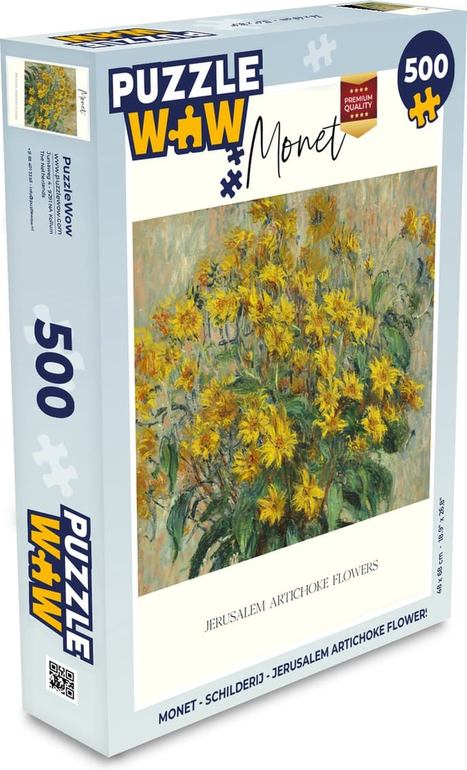 Puzzel Monet - Schilderij - Jerusalem artichoke flowers - Legpuzzel - Puzzel 500 stukjes
