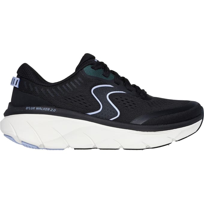 Skechers D'Lux Walker 2.0 Active Pace Textile Dames Zwart/Lavendel Trainers