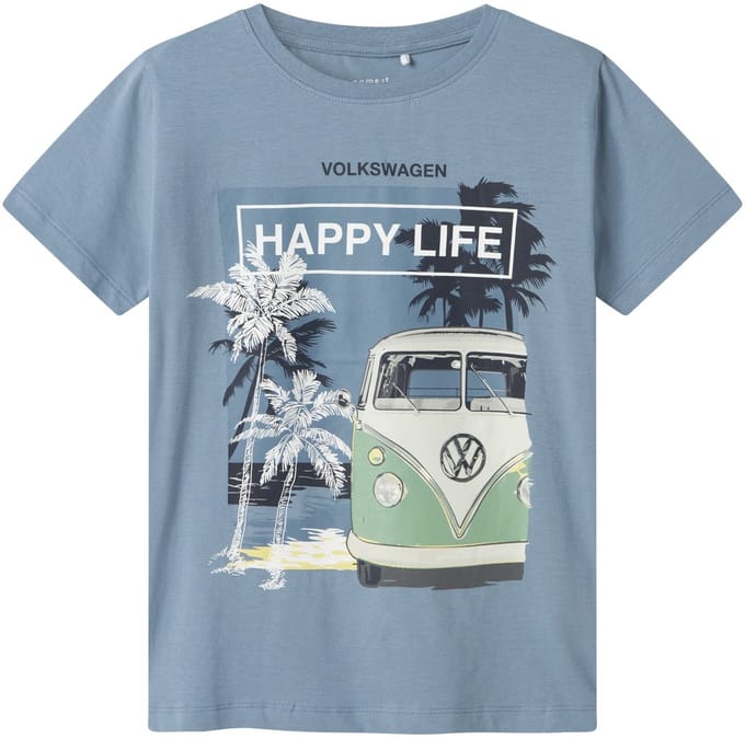 NAME IT - NKMFATTIZ VW NREG SS TOP BOX SKY - Jongens - T-shirts