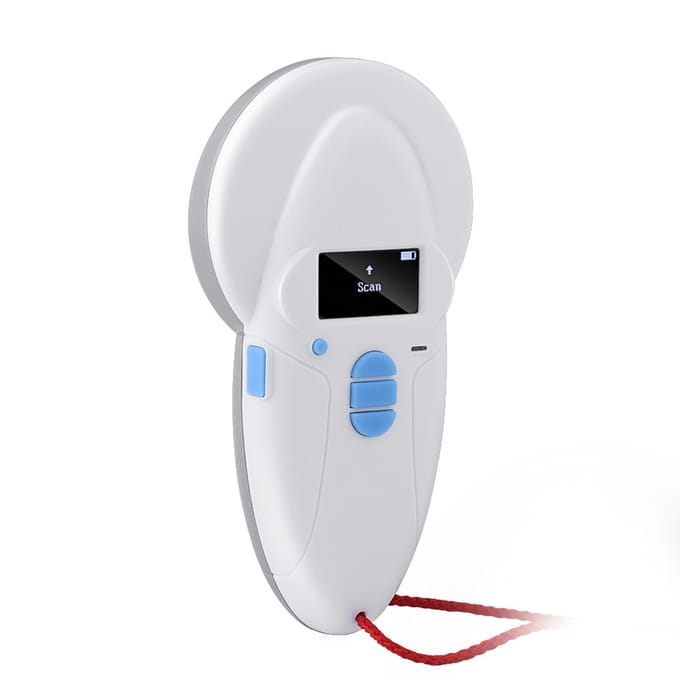 Handheld Oplaadbare Dierenchip ID Reader Microchip RFID Scanner white