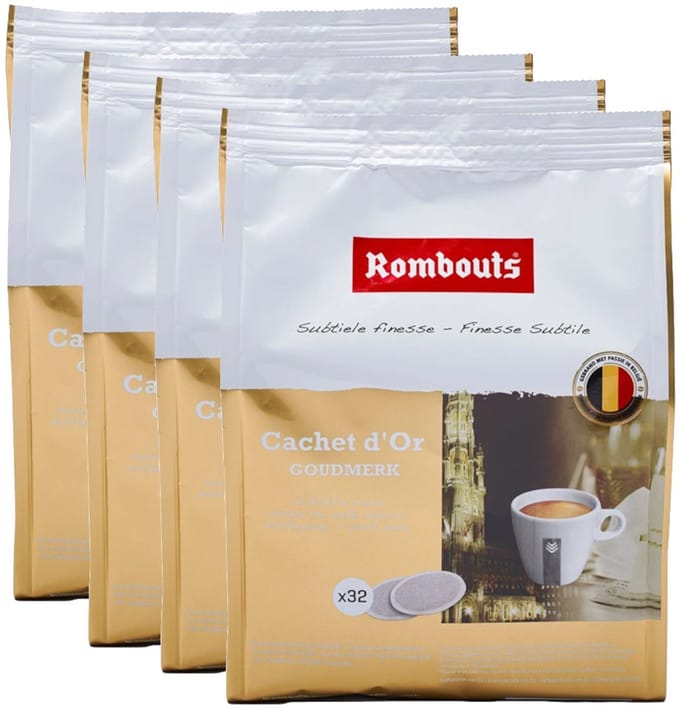 Rombouts Cachet D'Or Goudmerk - Multipack - Koffiepads - 128 (4x32)