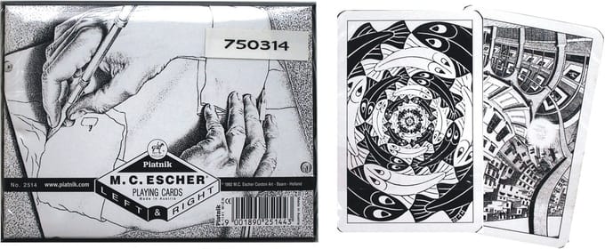 Piatnik Escher Links & Rechts Speelkaarten - Dubbeldekker.
