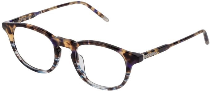 Lozza VL4238 Avana striata blu lucida 49/20/145 MAN Brilmonturen