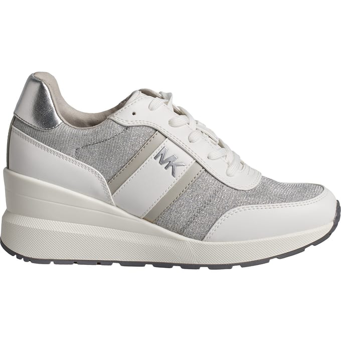 Mabel Dames Sneakers van Leer en Mesh met Glimmende Ketting 43S4MBFSBD