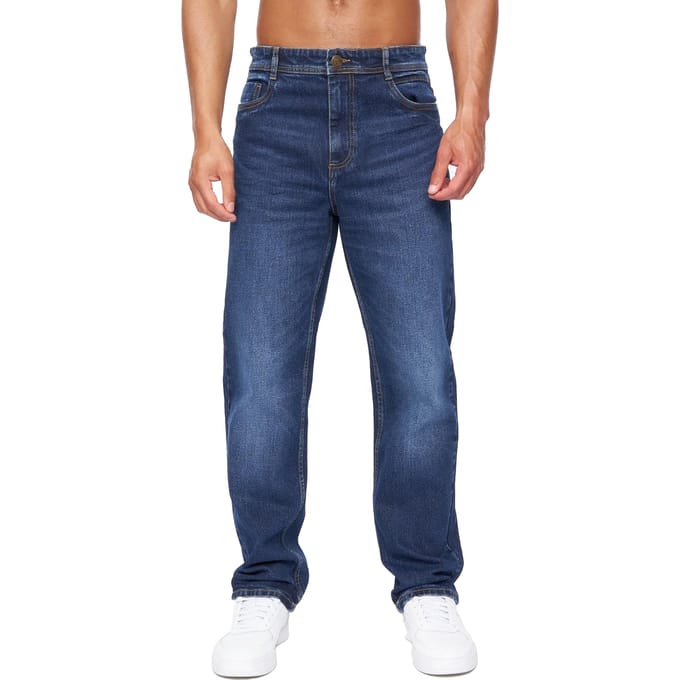Duck and Cover Heren Rushawn Relaxed Fit Jeans (Tussentijdse wasbeurt)