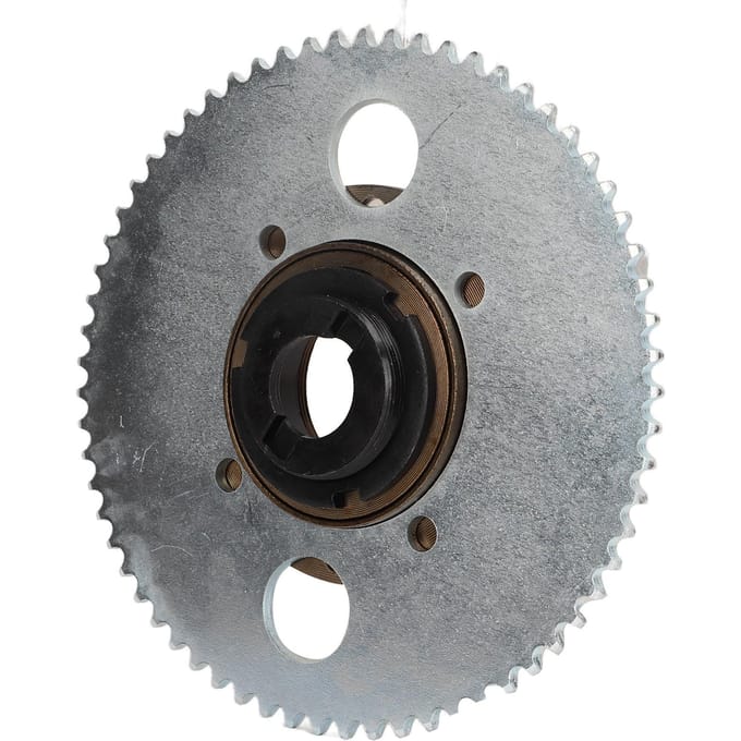 25H 4 Trous 65T Pignon de Roue Libre Ensemble Connecteur Pignon de Vélo en Acier Pièces Modifiées pour Modification de Scooter gray