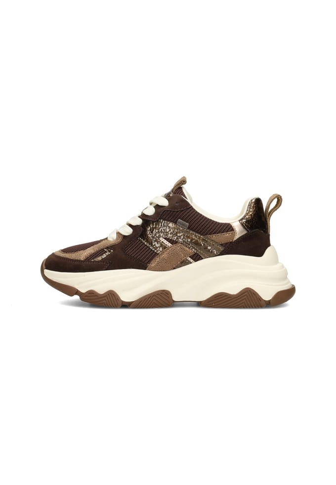 POSH by Poelman GIGI Dames Sneakers - Bruin