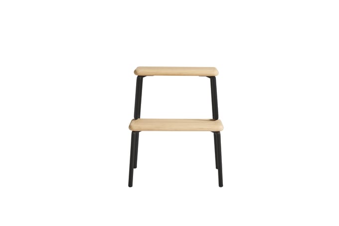 Woud - Slalom Step Hocker - white pigmented oak - wit