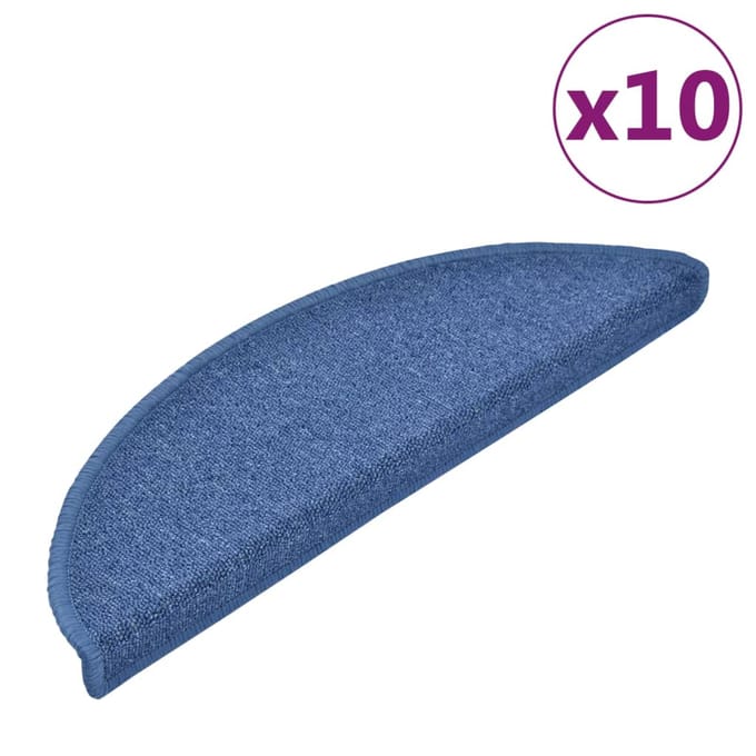 vidaXL - Trapmatten - 10 - st - 56 - x - 17 - x - 3 - cm - Non-Slip - Blauw