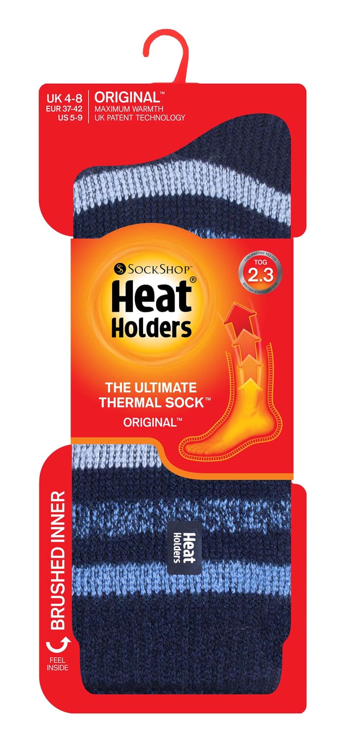 Heat Holders - Dames 2.3 tog thermo wintersokken - Rosebud -marine