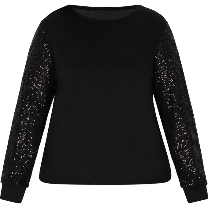 Faina Grote maat blouse Dames zwart