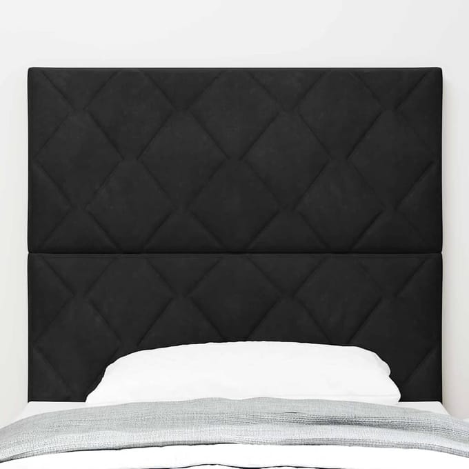 vidaXL - Hoofdbord - Zwart - 100 - cm - Fluweel