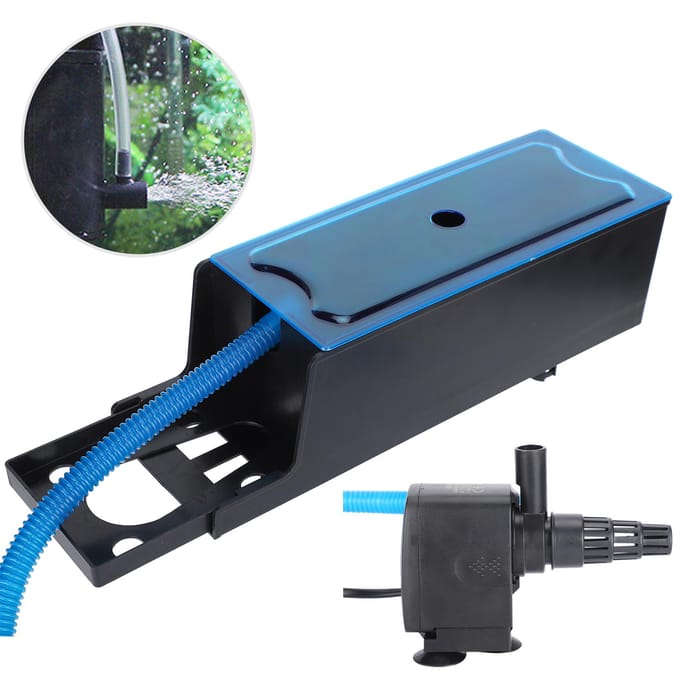 3-in-1 Aquarium Bovenfilter Ultra Stil Onderwaterpomp Vis Tank Filter black