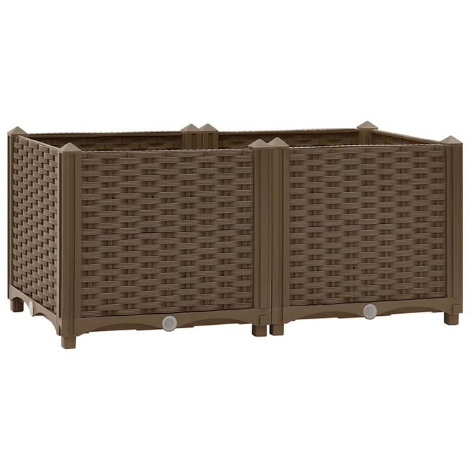vidaXL - Plantenbak - verhoogd - 80x40x38 - cm - polypropyleen