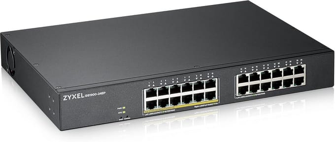 Netwerk Switch - Managed Switch - Netwerk Beheer - Cloud Beheer Optie - 24 Poorten - Zwart