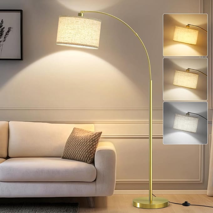 RWB® Booglamp - Woonkamer Booglamp - Eetkamer Booglamp - Beige - ‎74cm x 31cm x 180cm