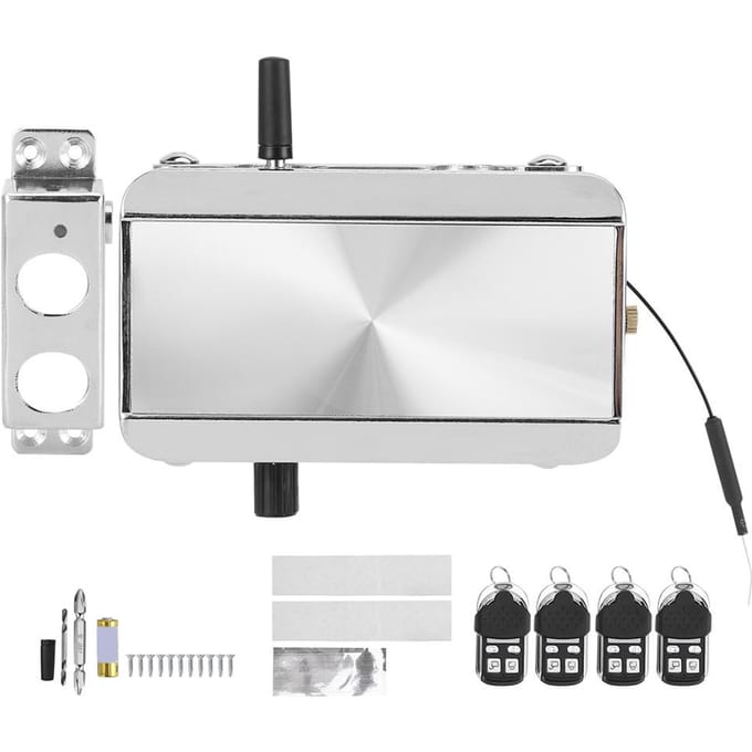 Kit de Serrure de Porte Électronique Intelligente 4 Télécommandes Déverrouillage Bluetooth Anti-?Vol pour la maison white