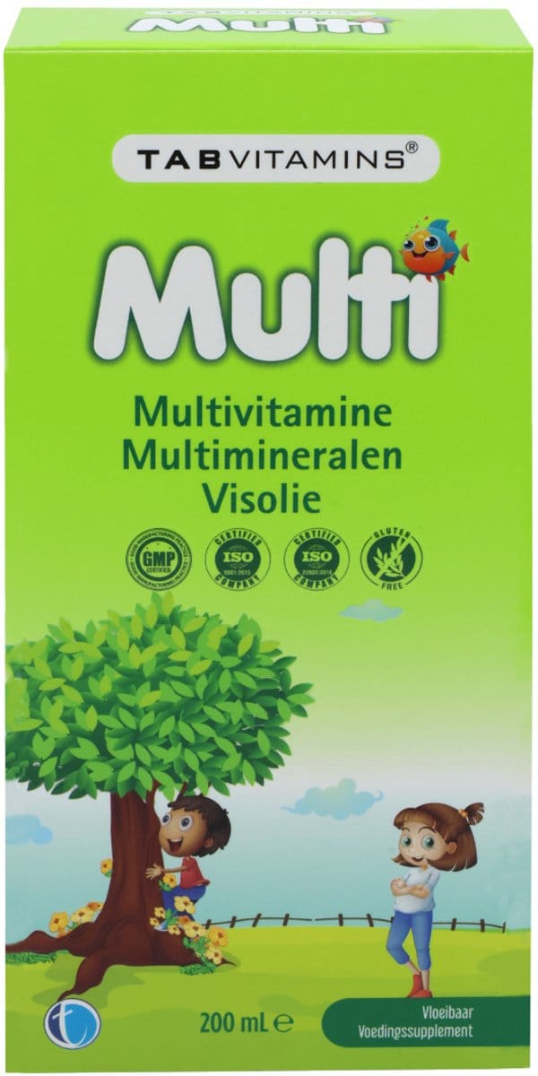TAB Vitamins Multi - Visolie en Multivitamine en Multimineraal Supplement - 200 ml