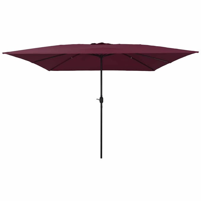 vidaXL Tuinparasol 295 x 295 x 245 cm Polyester en staal Bordeaux Rood