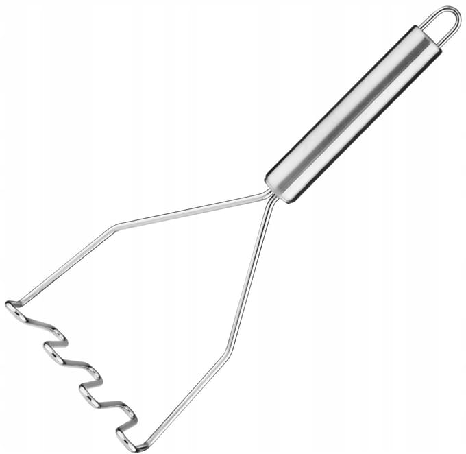 Galicja Practico - Roestvrijstalen Aardappelstamper - Spiralvormig - 26 cm - 9,5 cm Basis