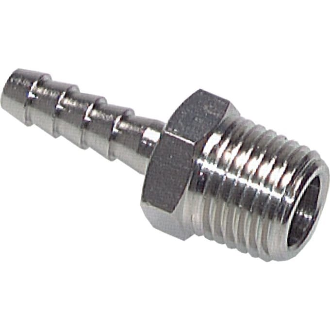 R 3/8'' Buitendraad x 12mm Vernikkeld Messing Slangpilaar 16 Bar [5 Stuks]