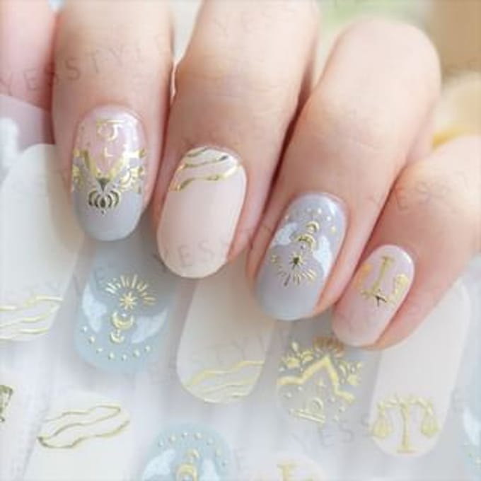 Lunacaca - Libra Constellation Nail Art Stickers 24 pcs
