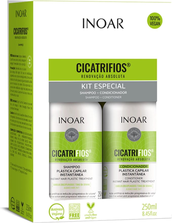 INOAR Cicatrifios Shampoo & Conditioner Kit 2x250ml