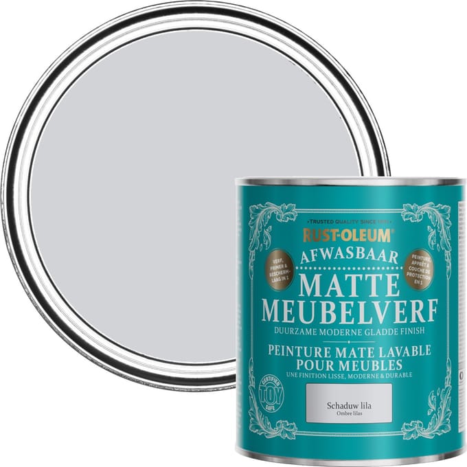 Rust-Oleum Lichtpaars Afwasbaar Matte Meubelverf - Schaduw Lila 750ml