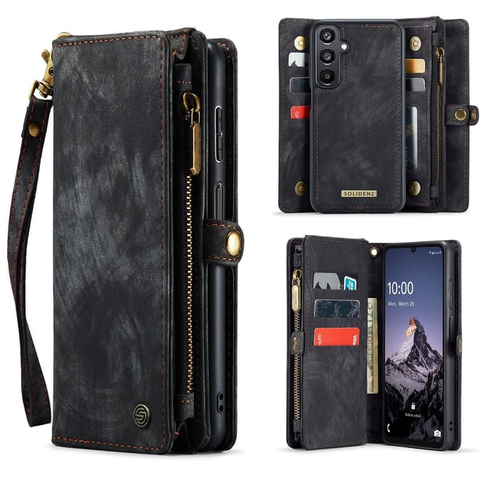 Solidenz Hoesje - Geschikt voor Samsung Galaxy A16 - Urban Wallet - Zwart
