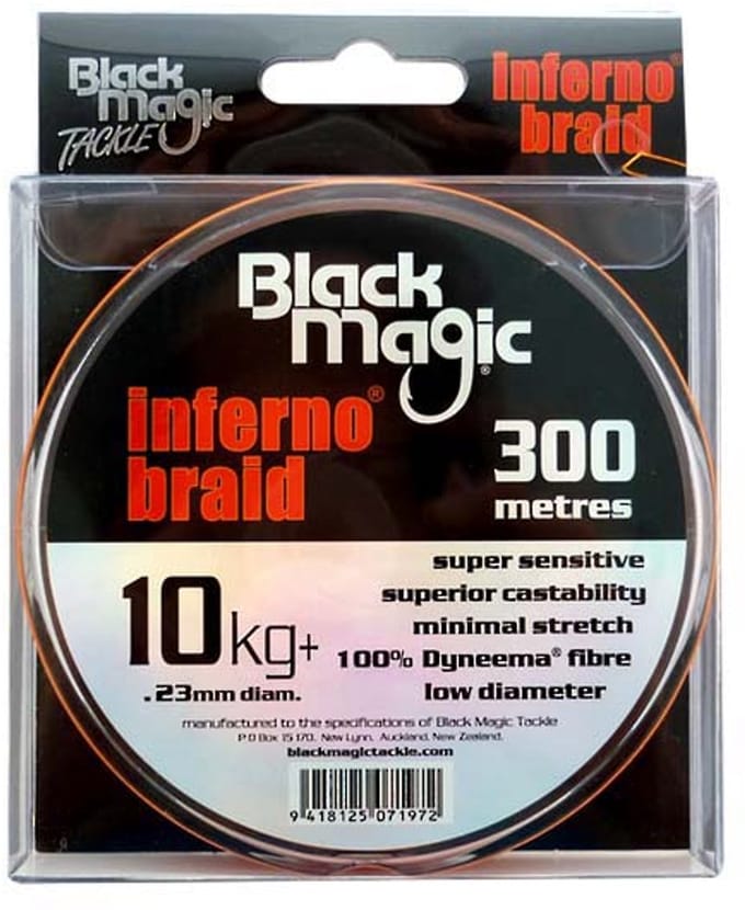 Black Magic Inferno Gevlochten Vislijn 300 M Grijs 0.230 mm
