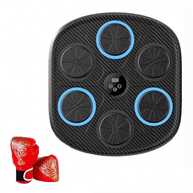 Boxing Machine - Boksmachine - Muzikale Boxmachine - Slim Muurdoel, Bluetooth Muurmontage, Boxtrainingsapparatuur met LED Lichten