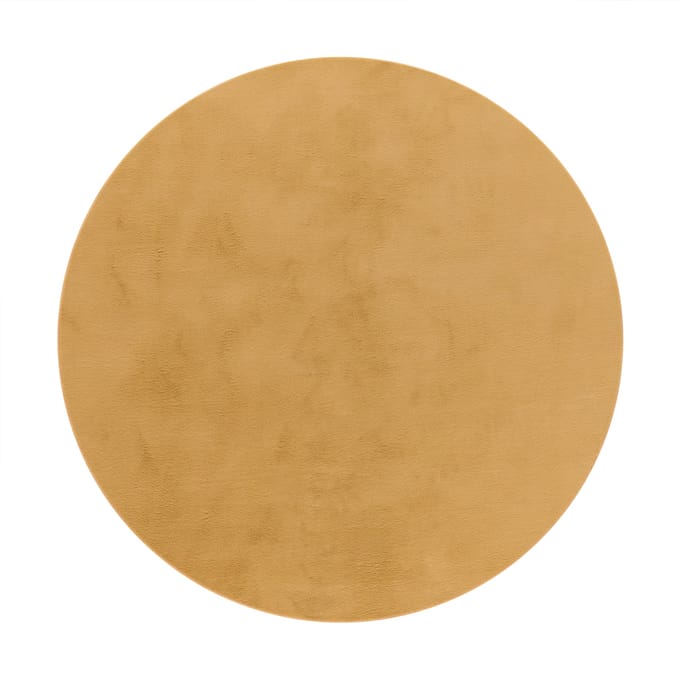 Zacht kleed Solina geel 200 cm rond