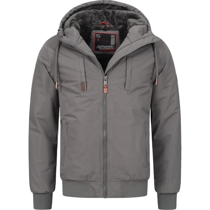 Alessandro Salvarini heren winterjas AS-320 met teddyvoering & capuchon – warm & stoer