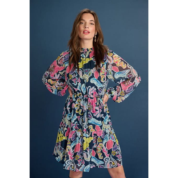 POM Amsterdam Dress - Full Glow Deep Blue Größe: 36 | Minikleider Outlet | Damen | Blau