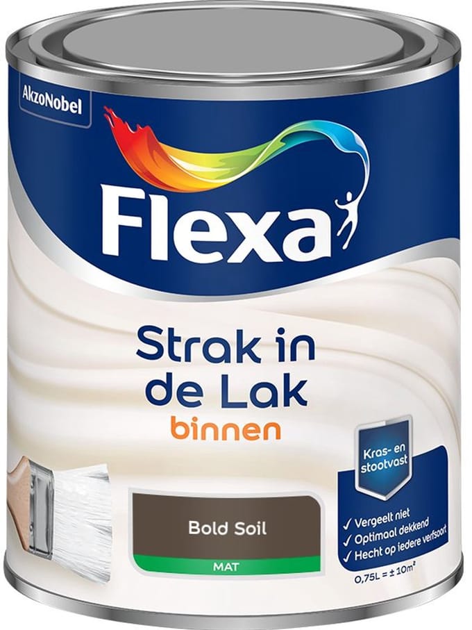 Flexa - Strak In De Lak Binnenlak Mat - Bold Soil - Mengverf - 750 Ml