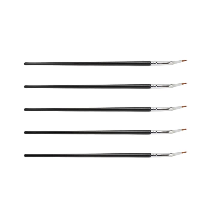 5 stuks gebogen eyelinerkwasten, multifunctionele make-up, schuine eyelinerkwasten, cosmetisch hulpmiddel voor concealer white