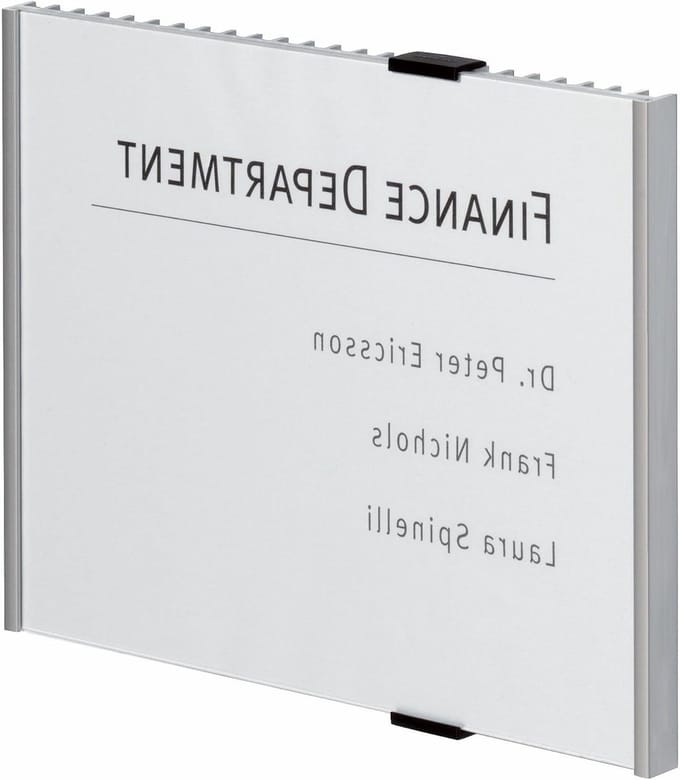 Deurbord Metaal - Info Sign - Kantoor Gebruik - Stevig Aluminium Frame - A4 Formaat - Zilver