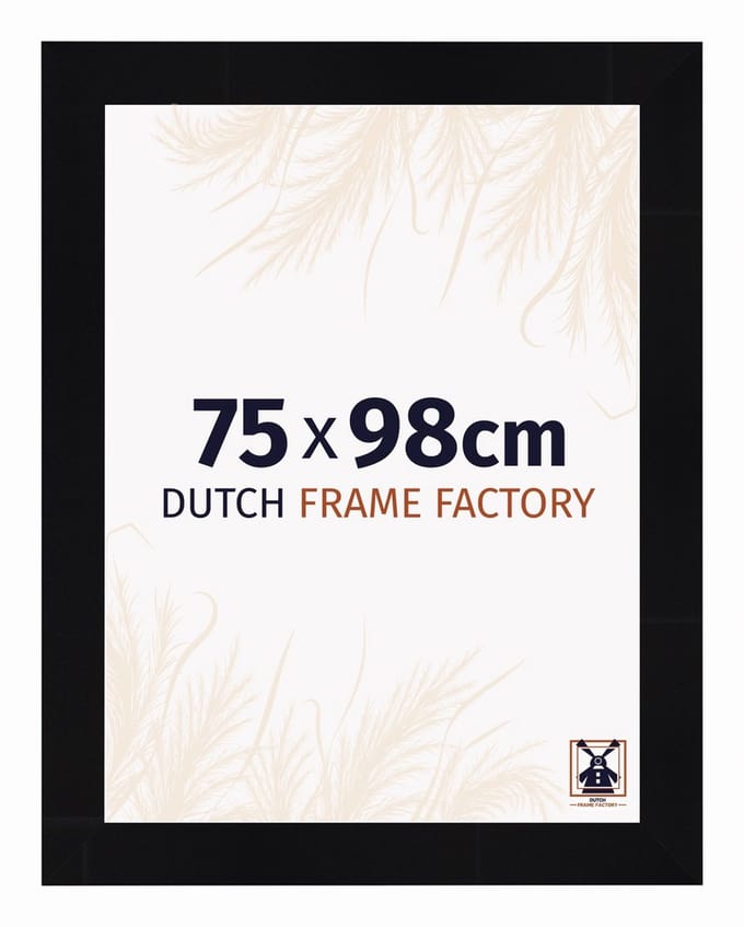Fotolijst 75x98 cm - MDF - Zwart Hoogglans - Praag