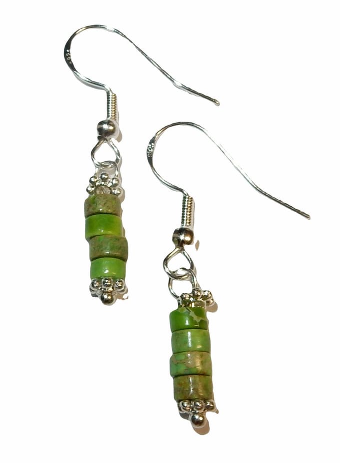 Zilveren Chrysopraas Oorhangers