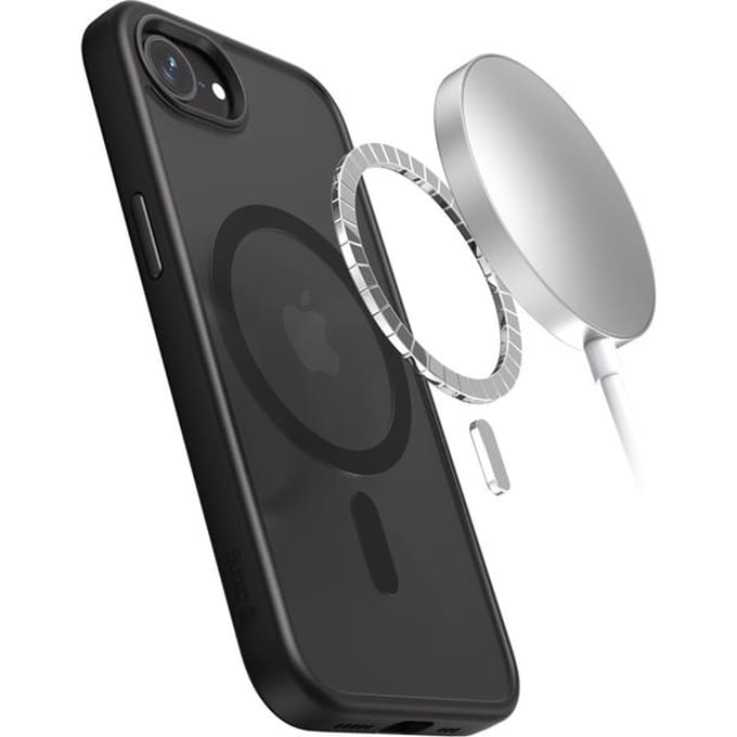 CRONG Hybrid Frost MAG Cover - iPhone 17e / 16e MagSafe Case (Black)