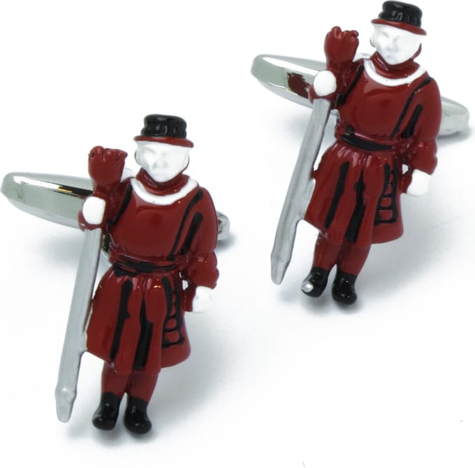 Manchetknopen - Beefeater Bewaker Tower of London Rood