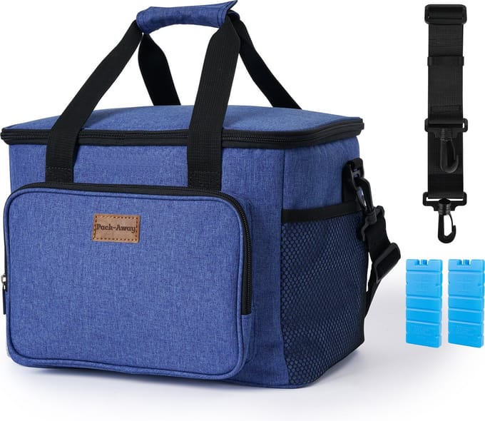 Packaway 4 Laags Geïsoleerde Koeltas - Lunchtas 15 liter - Blauw