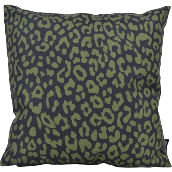 Gek op kussens! Sierkussen green leopard | 45 x 45 cm | katoen/linnen